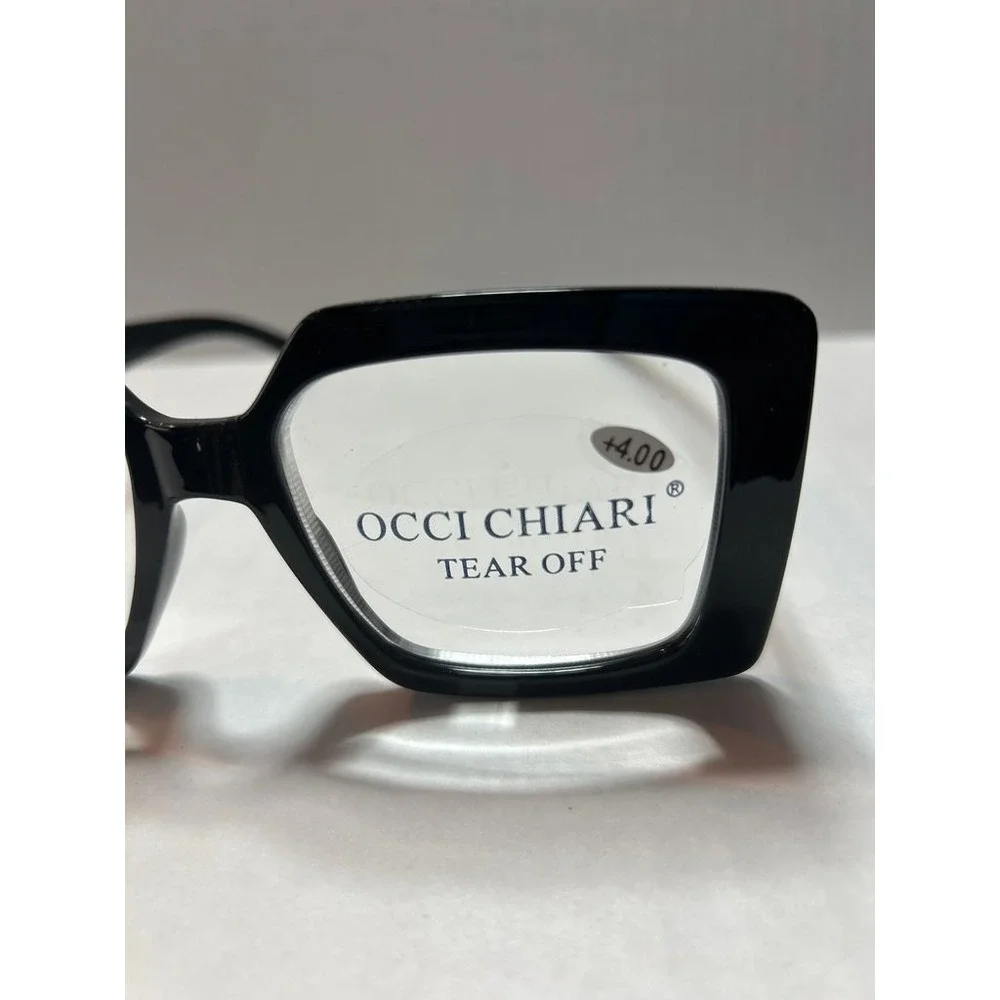 Occi Chiari Black Square Eyeglasses with Case
